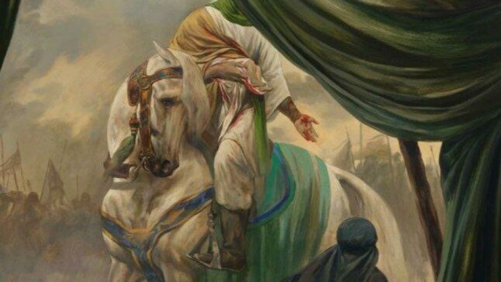 نقاشی جدید حسن روح‌الامین «سند» شهادت طفل ۶ ماهه را روایت کرد