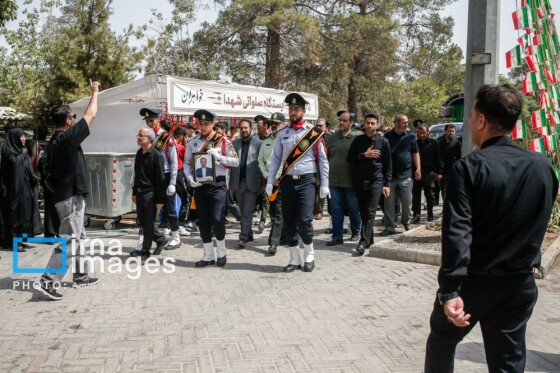 حضور جامعه ورزش بر مزار شهدای حمله رژیم صهیونیستی