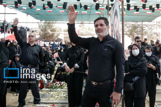 حضور جامعه ورزش بر مزار شهدای حمله رژیم صهیونیستی