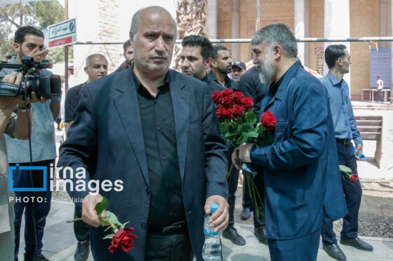 حضور جامعه ورزش بر مزار شهدای حمله رژیم صهیونیستی