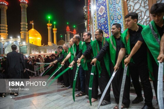 آیین مشق شمشیر نجفی های مقیم قم