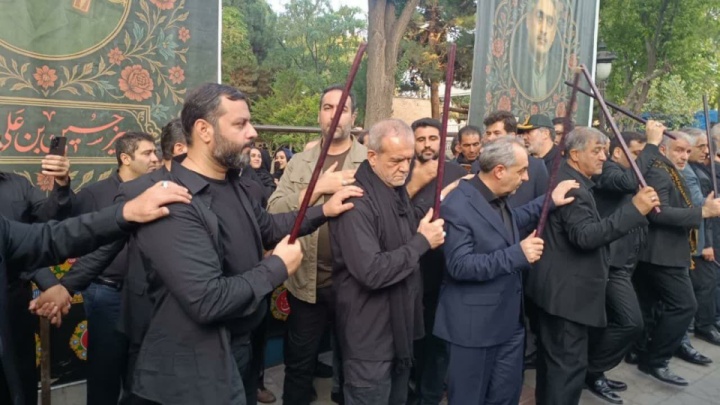 مراسم عزاداری حسینی در تبریز با حضور رئیس جمهور