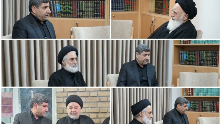 معاون عارف با مراجع عظام دیدار کرد/ قدردانی علما از تدابیر شایسته دولت در جنگ ۱۲ روزه