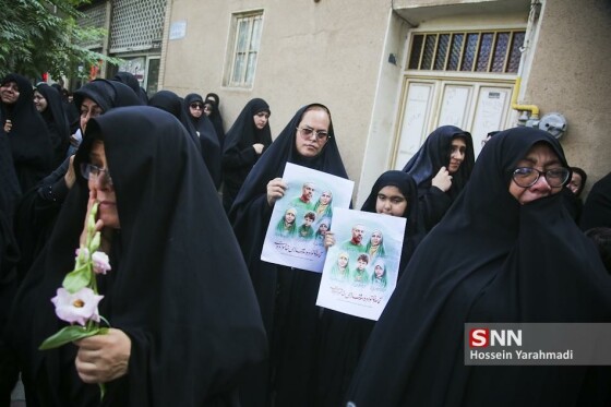 تشییع پیکر مطهر ۶ تن از شهدای هوافضای سپاه در کاشان