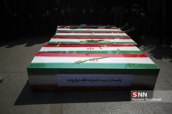 تشییع پیکر مطهر ۶ تن از شهدای هوافضای سپاه در کاشان