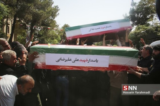 تشییع پیکر مطهر ۶ تن از شهدای هوافضای سپاه در کاشان