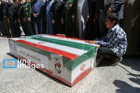 تشییع پیکر دو شهید تجاوز رژیم صهیونیستی در قم