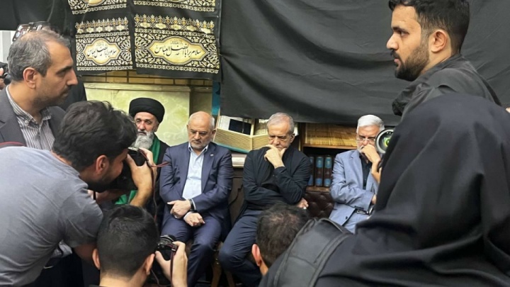 فیلم/ حضور پزشکیان در مراسم گرامیداشت شهدای اقتدار ارتش