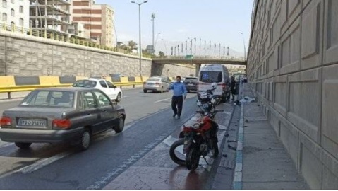 مرگ موتورسوار در اتوبان امام علی(ع)