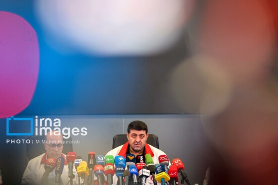 نشست خبری رئیس جمعیت هلال احمر