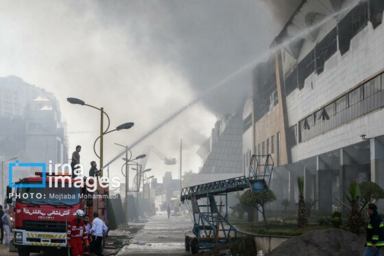 آتش سوزی در منطقه آزاد انزلی