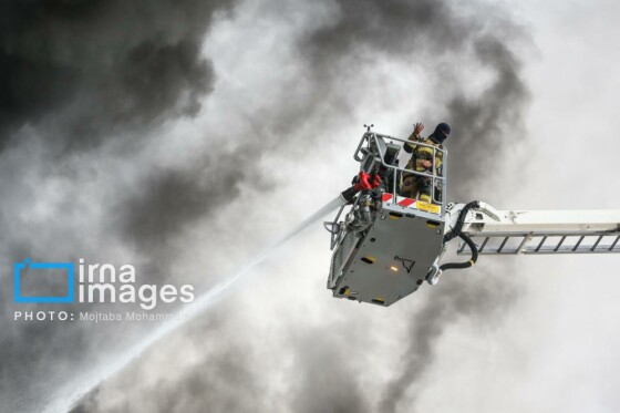 آتش سوزی در منطقه آزاد انزلی