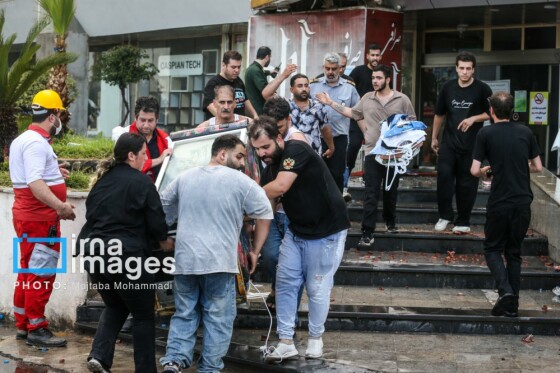 آتش سوزی در منطقه آزاد انزلی