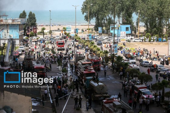 آتش سوزی در منطقه آزاد انزلی