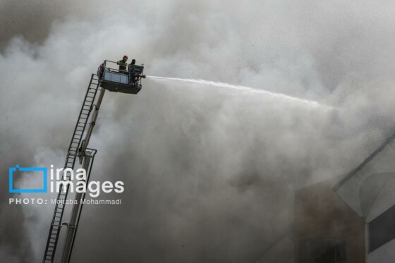 آتش سوزی در منطقه آزاد انزلی