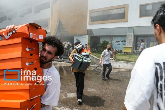 آتش سوزی در منطقه آزاد انزلی