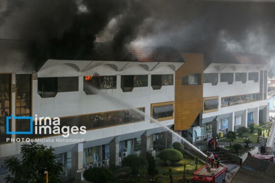 آتش سوزی در منطقه آزاد انزلی