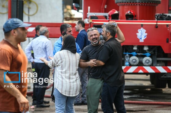 آتش سوزی در منطقه آزاد انزلی