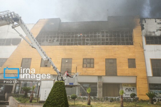 آتش سوزی در منطقه آزاد انزلی