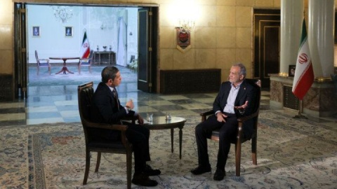 گزارش تصویری/ مصاحبه رئیس جمهور با شبکه تلویزیونی الجزیره