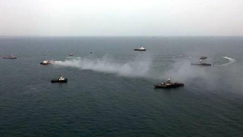 اجرای عملیات اطفای حریق توسط تیمهای امدادی ایران و فدراتیو روسیه