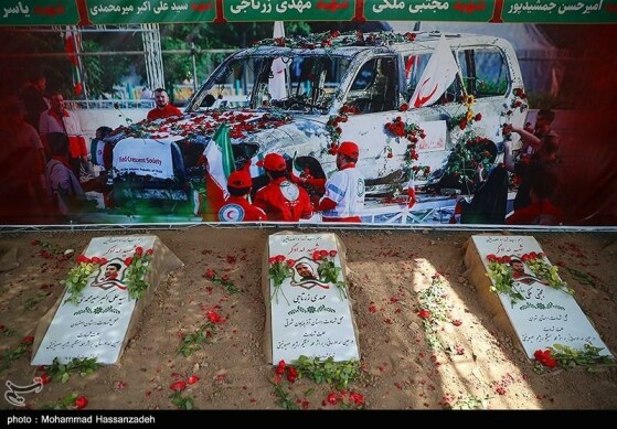 رزمایش نیروهای جمعیت هلال احمر اعزامی به مراسم اربعین حسینی