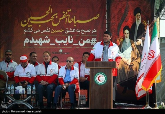 رزمایش نیروهای جمعیت هلال احمر اعزامی به مراسم اربعین حسینی