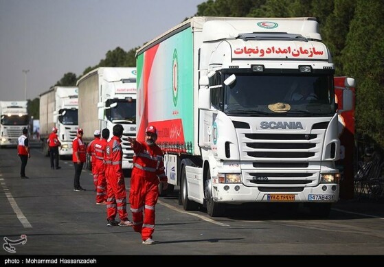 رزمایش نیروهای جمعیت هلال احمر اعزامی به مراسم اربعین حسینی