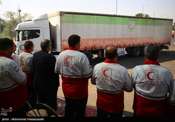 رزمایش نیروهای جمعیت هلال احمر اعزامی به مراسم اربعین حسینی