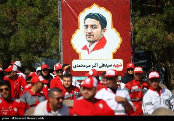 رزمایش نیروهای جمعیت هلال احمر اعزامی به مراسم اربعین حسینی