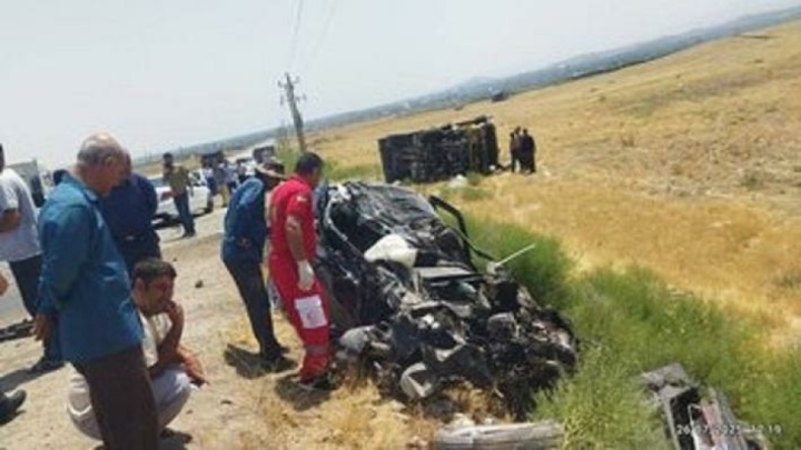یک کشته و 7 مصدوم در پی تصادف خونین دنا، پژو پارس و کامیون 6 چرخ در بزرگراه بین‌المللی ارومیه-سرو