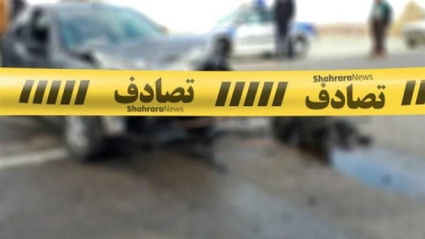 برخورد خودرو با گاردریل جان راننده را گرفت