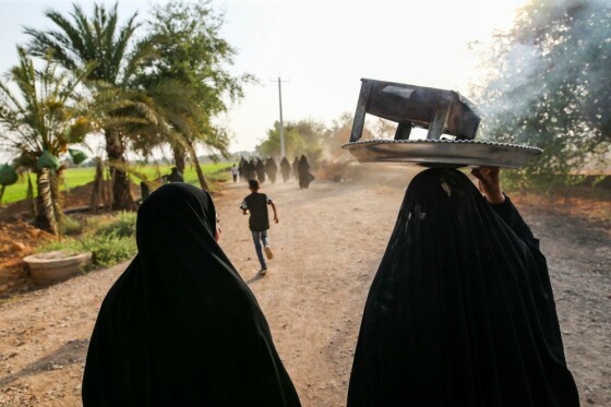 کاروان پیاده‌روی اربعین اهالی گاومیش‌آباد شوشتر