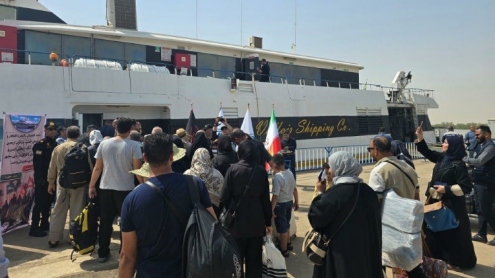 افتتاح خط دریایی خرمشهر-بصره برای تسهیل سفر زائران اربعین