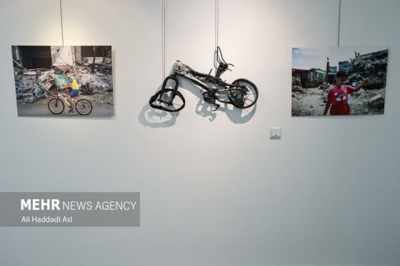 افتتاح نمایشگاه دوچرخه و کودکان غزه