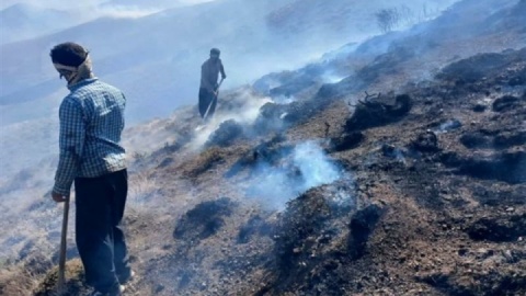 آتشسوزی در ارتفاعات سیاکمر شاهرود مهار شد
