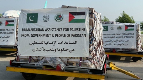 ارسال محموله کمکهای بشردوستانه پاکستان برای مردم غزه