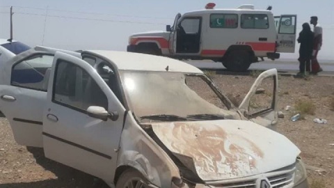 ۵ مصدوم در واژگونی خودرو در جاده سرخه به آرادان