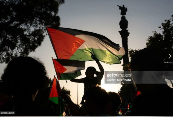 جنبش جهانی برای غزه: تظاهرات در بارسلونا، اسپانیا