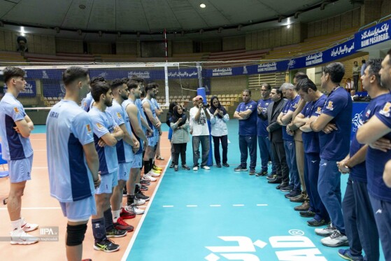 آخرین تمرین تیم ملی والیبال زیر ۲۱ سال مردان قبل از اعزام به مسابقات جهانی
