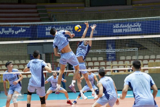 آخرین تمرین تیم ملی والیبال زیر ۲۱ سال مردان قبل از اعزام به مسابقات جهانی