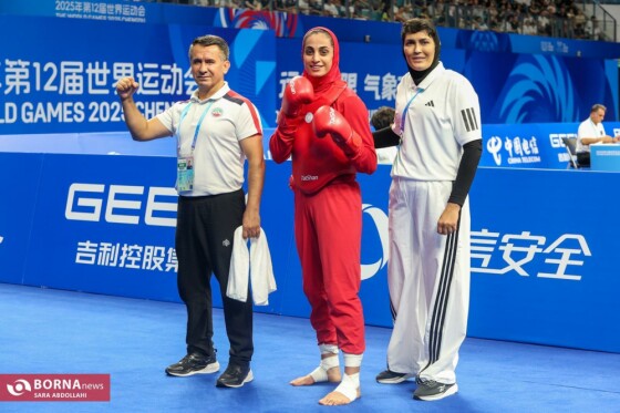 چنگدو ۲۰۲۵ - یاسمن باقرزاده در ووشو/ عکاس : سارا عبدالهی