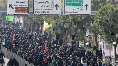 برگزاری مراسم جاماندگان اربعین حسینی با حضور پرشور مردم پایتخت