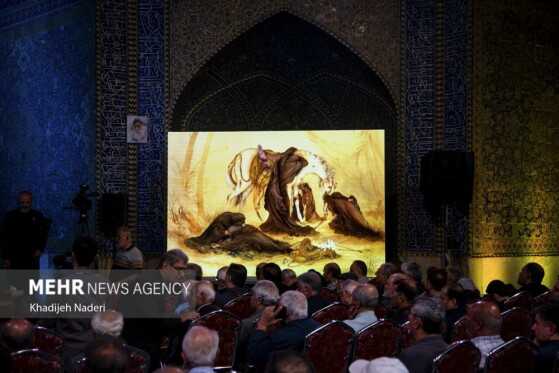 بزرگداشت استاد فرشچیان در مدرسه چهارباغ اصفهان