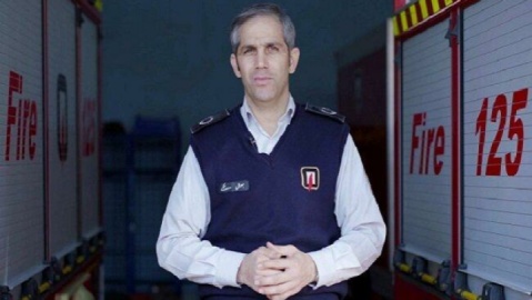 برج مسکونی خیابان اردستانی تهران آتش گرفت