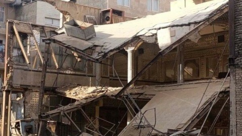 تالار شهرک ولیعصر هنگام گودبرداری ریزش کرد