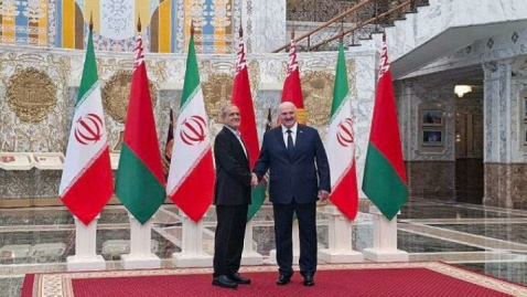 استقبال رسمی رئیس‌جمهور بلاروس از پزشکیان