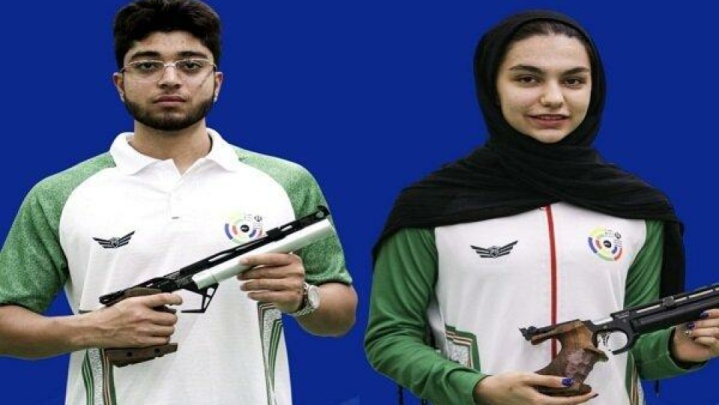 تیم نوجوانان میکس تپانچه ۱۰ متر به مدال نقره رسید