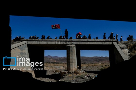 زائران پیاده در راه مشهد الرضا(ع)