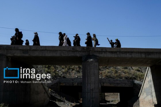 زائران پیاده در راه مشهد الرضا(ع)